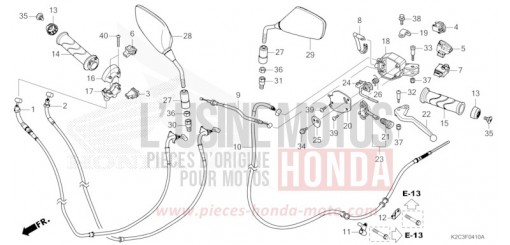 HANDLE LEVER/SWITCH/CABLE/MIRROR NSC110M de 2021